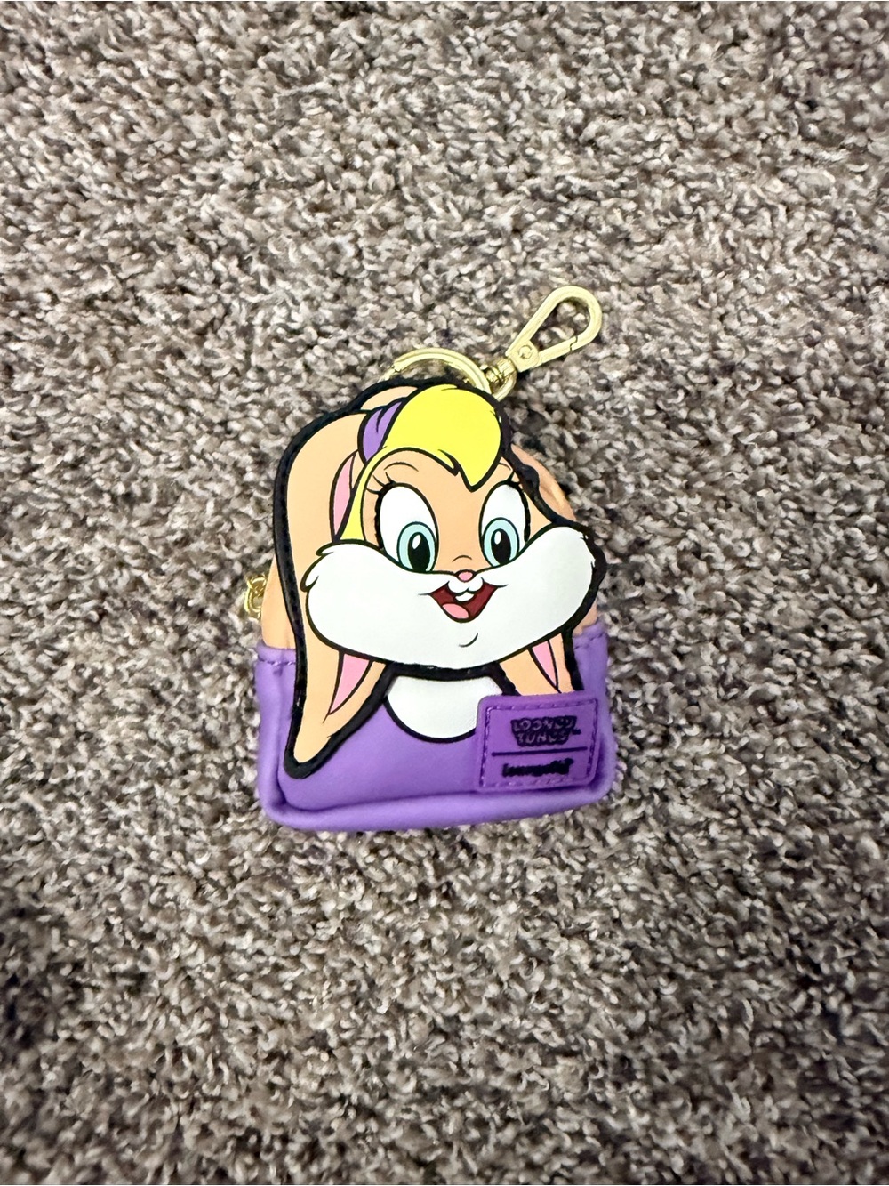 Loungefly Purple Lola Bunny Key & Card Holder with Gold Hardware